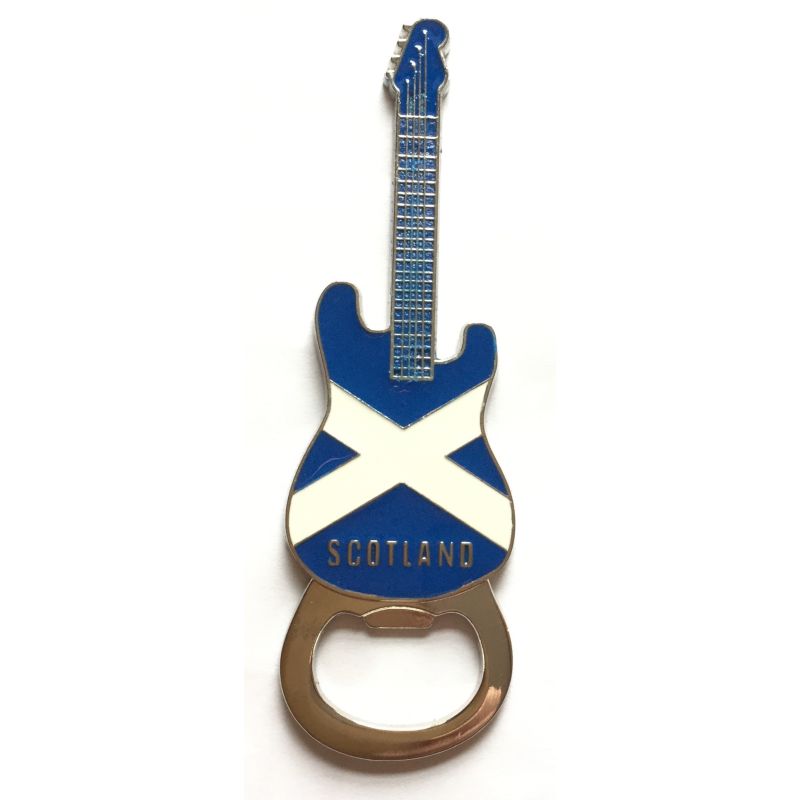 Scottish Fridge Magnet Guitar Saltire Bottle Opener