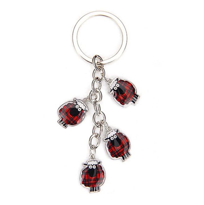 Tartan Sheep Multi Keyring