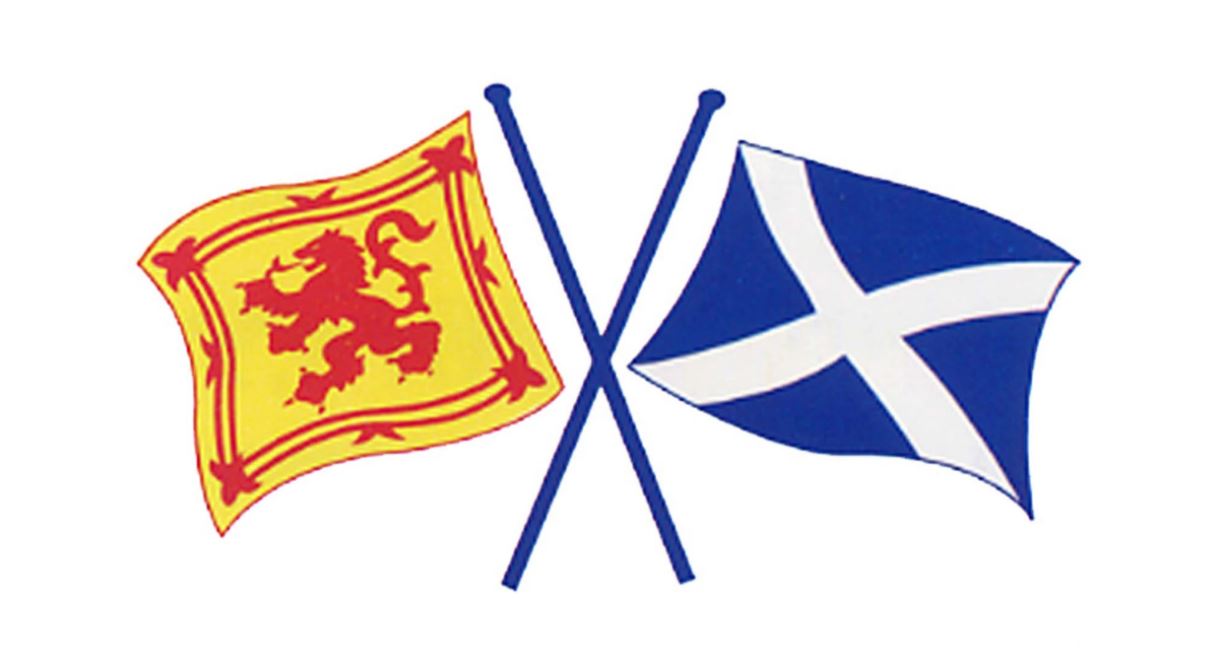 Cross Flag Car Sticker Saltire / Lion Rampant