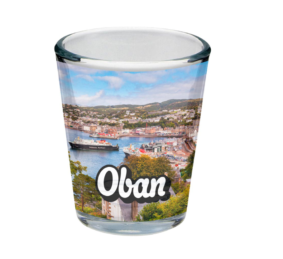 Oban Picture Shot Glass