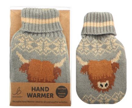 Knitted Hand Warmer - Highland Cow