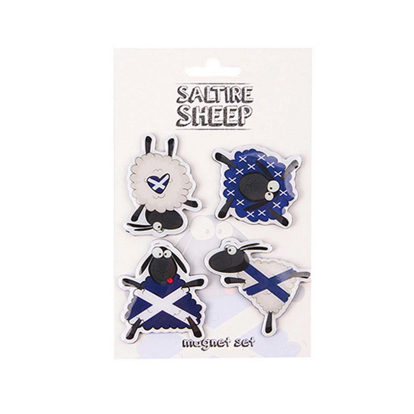 4 Pack of Scottish Saltire Sheep Magnets