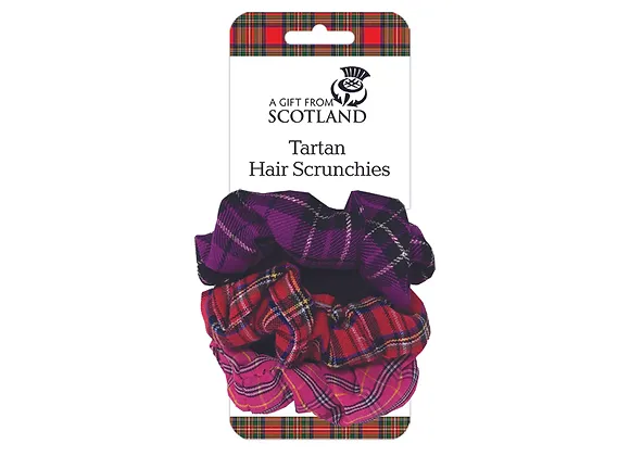 Scottish Tartan Scrunchies Pack of 3