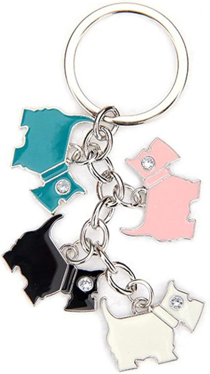 Scottish Dog Charm Keyring