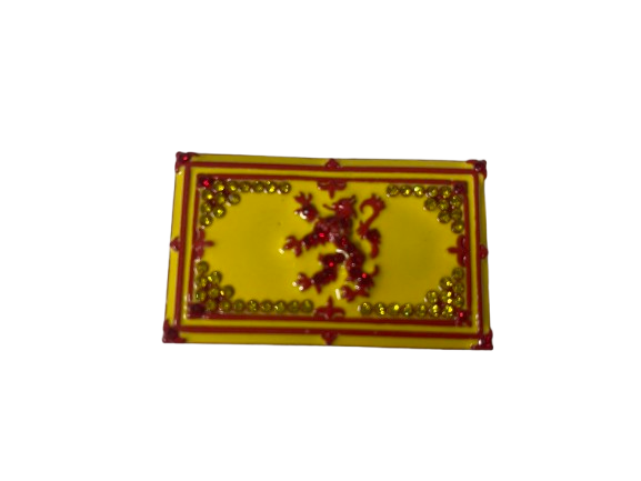 Scottish Lion Rampant Flag Diamante Magnet