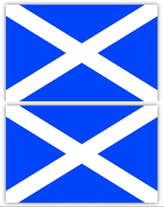 Saltire Flag Mini Sticker X 2