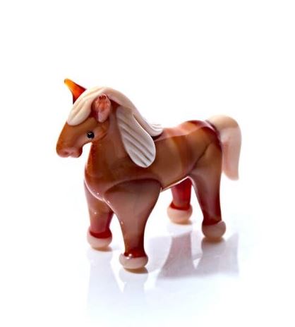 GLASS HORSE HAND BLOWN