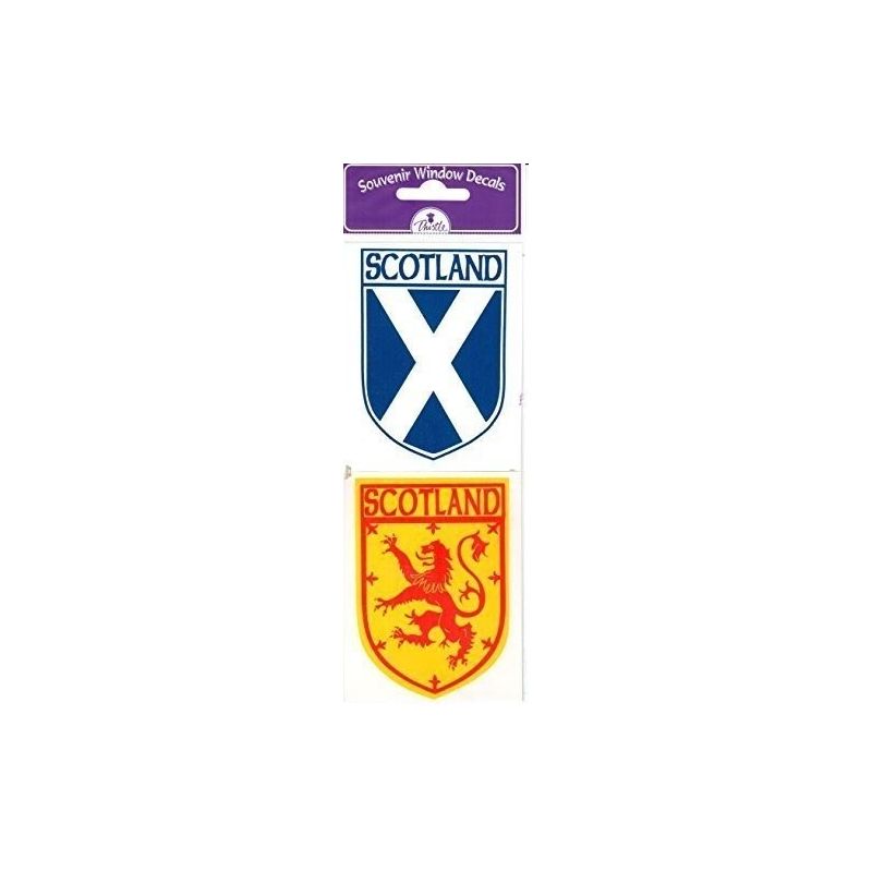 Scottish Car Sticker window Decal Twin Pack Saltire and Lion Rampant interior