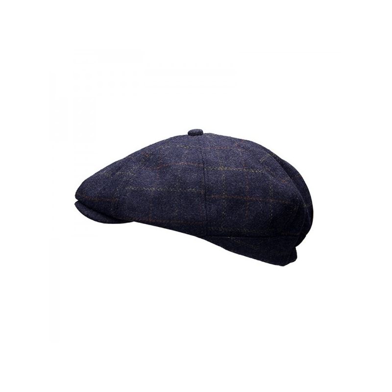 Peaky Stud Blue Tweed Cap