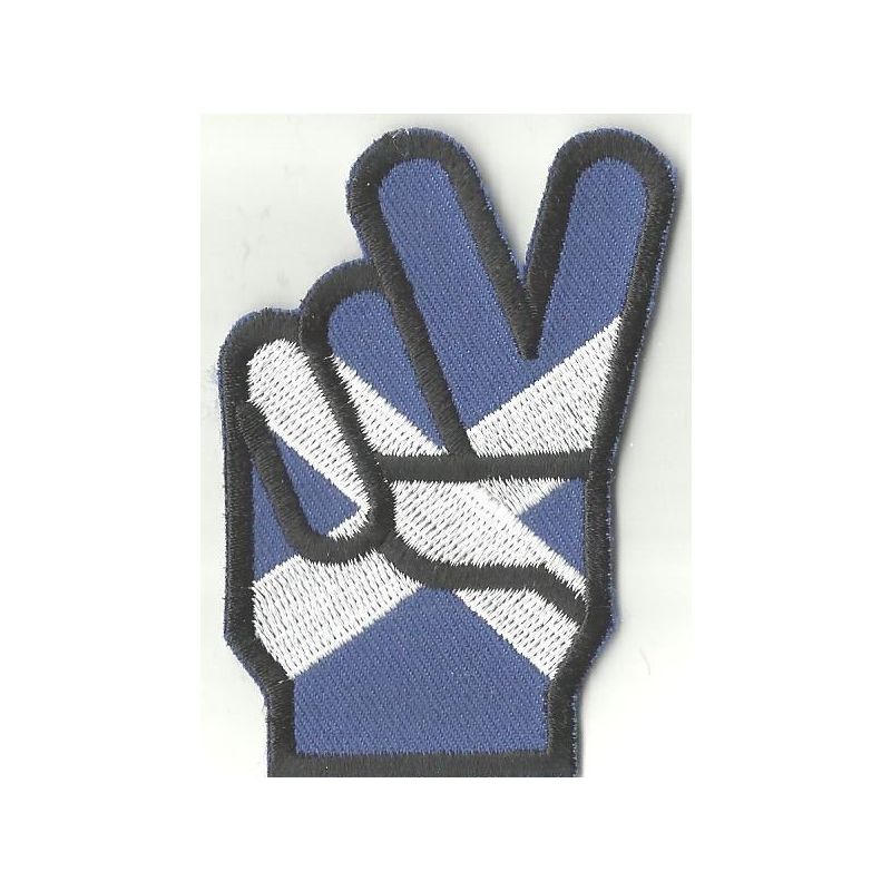 Scottish Saltire Victory Sign Patch