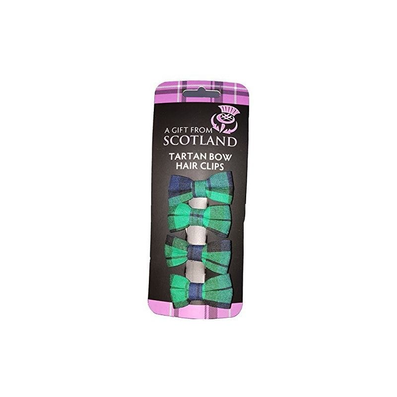 Blackwatch Tartan Bow Hair Clips