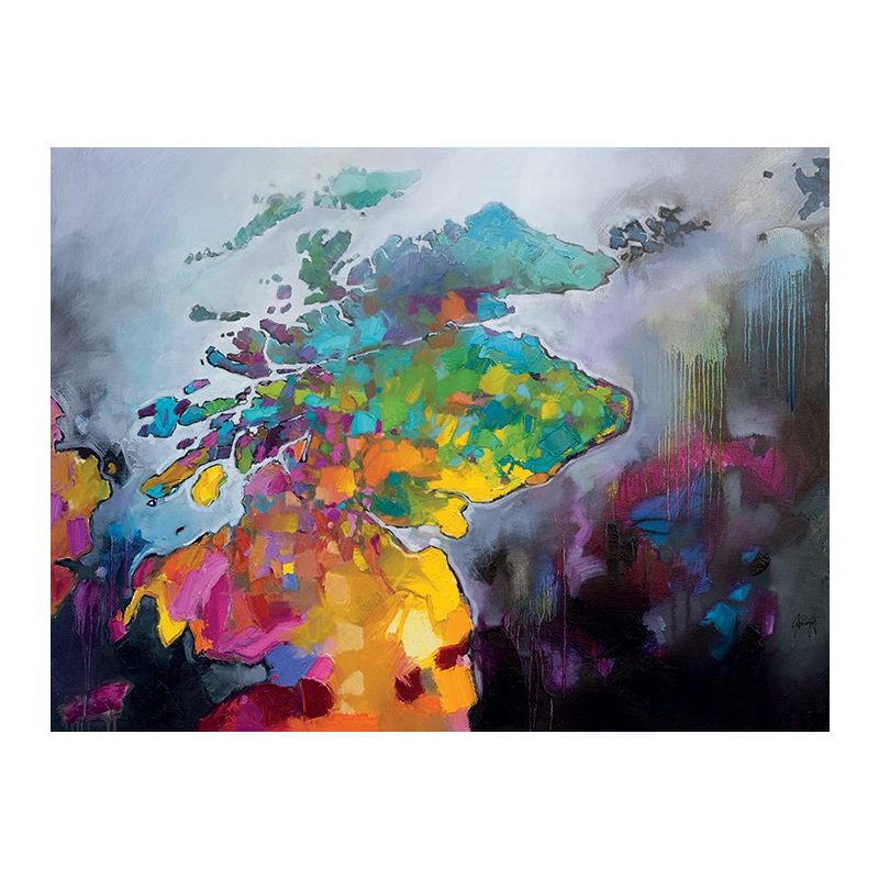 Scott Naismith Scotland Map Canvas Print 60 x 80cm
