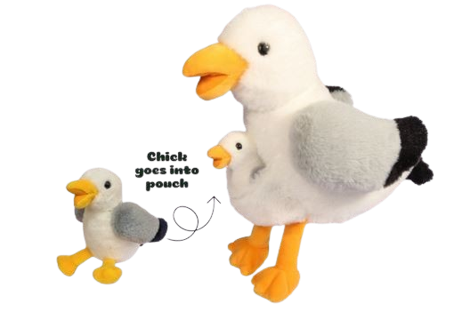 Soft Seagull With Baby - Eco Alive™