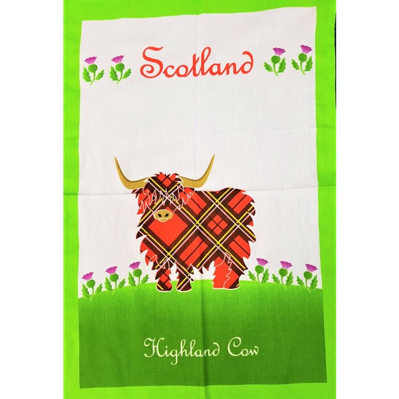 Highland Cow Tea Towel