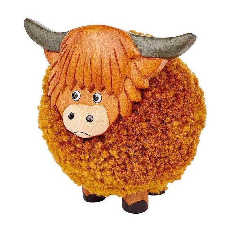 Small Highland Cow Pom Pom Ornament