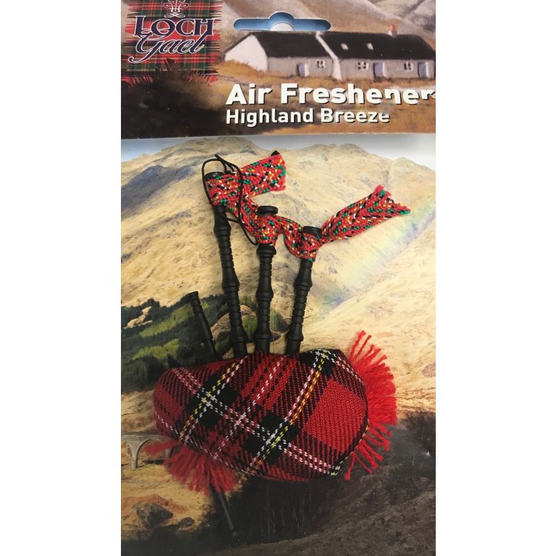 Tartan bagpipe Air Freshener Royal Stewart