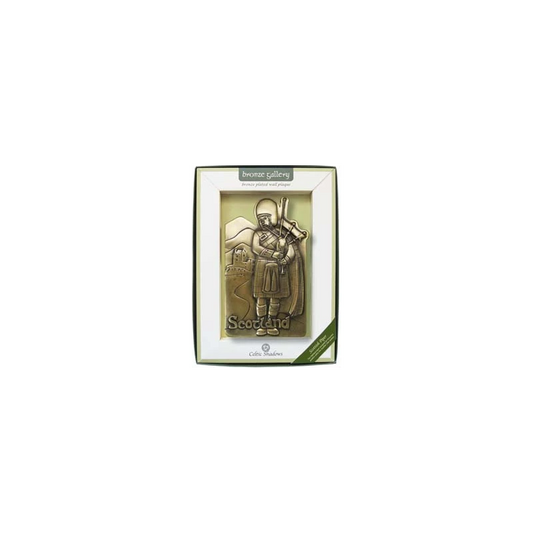 Scottish Piper Bronze Wall Plaque