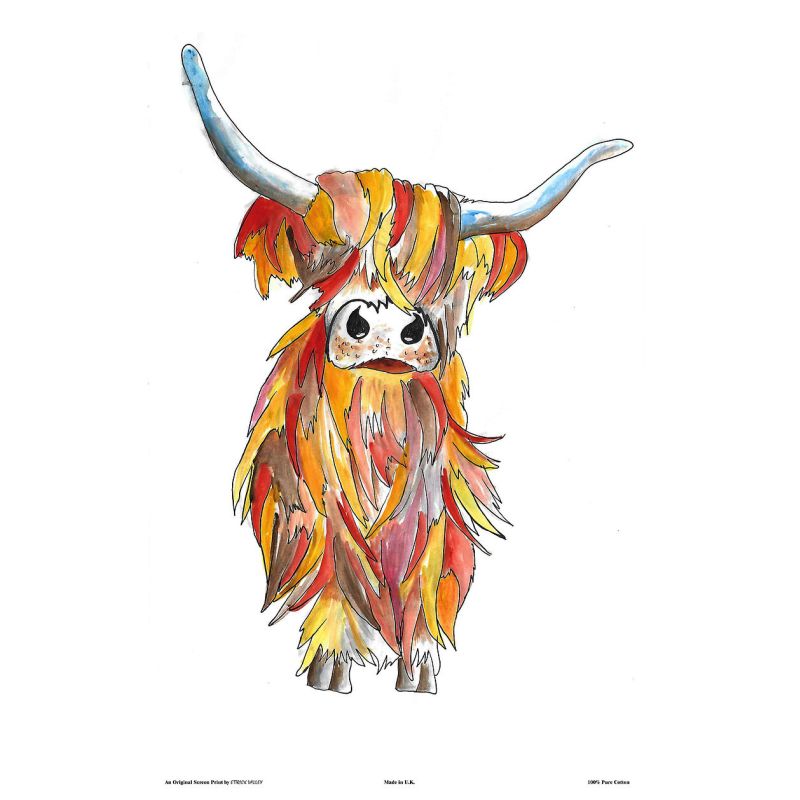 Scottish Highland Cow Tea Towel