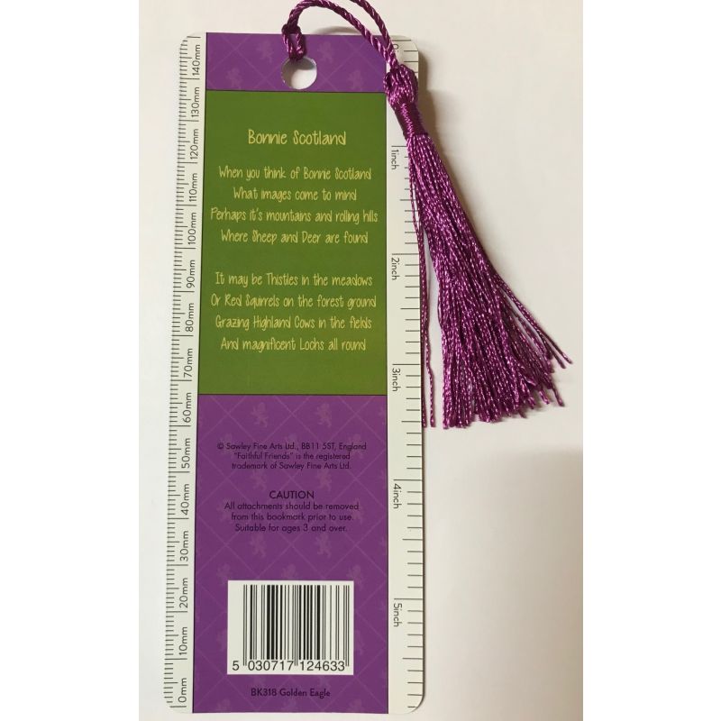 Scottish Highland Cow and Calf Lenticular Bookmark Ruler