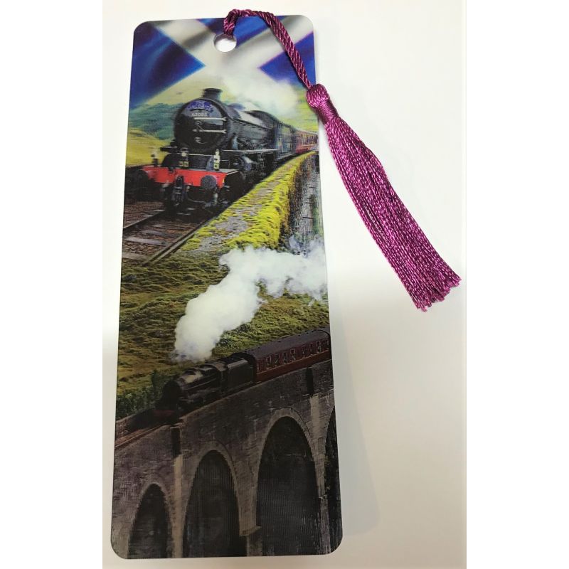 Scottish Jacobite Steam Train Lenticular Bookmark Ruler