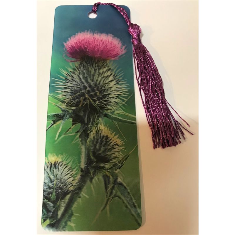 Scottish Thistle Lenticular Bookmark Ruler
