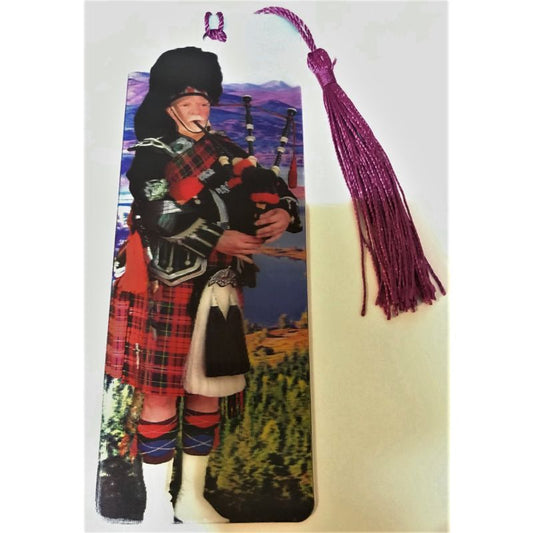 Scottish Piper Lenticular Bookmark Ruler