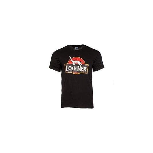 Childrens Lochness Dinosaur Black T-Shirt - Age 3-4 yrs