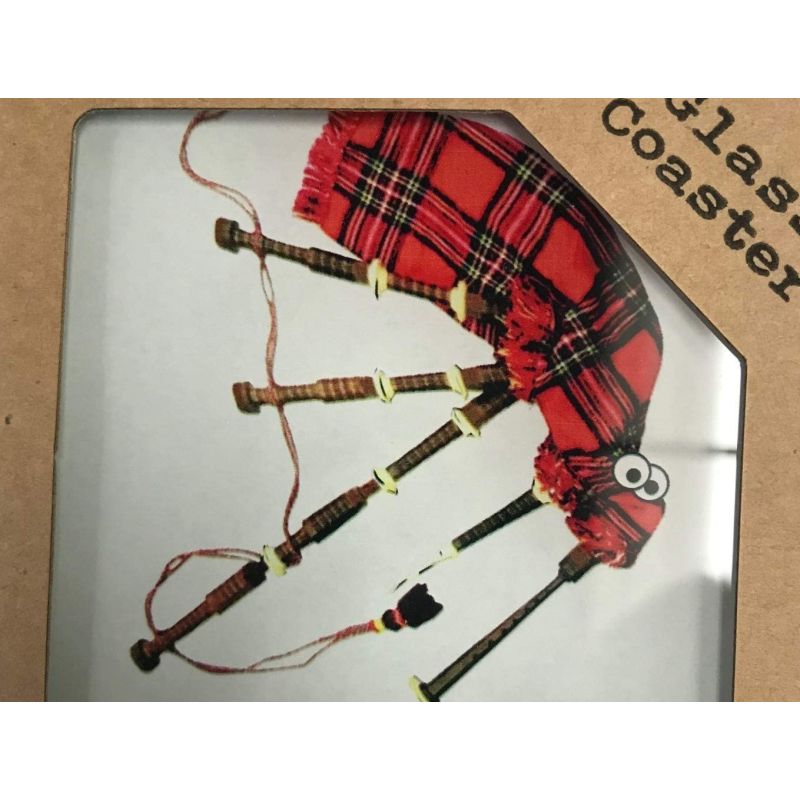 Bagpipes "Spider" Glass Coaster