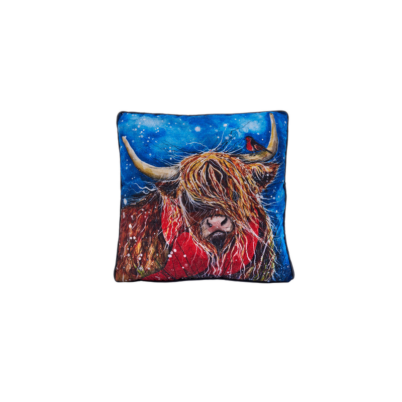 Highland cow cushion