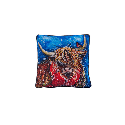Highland cow cushion