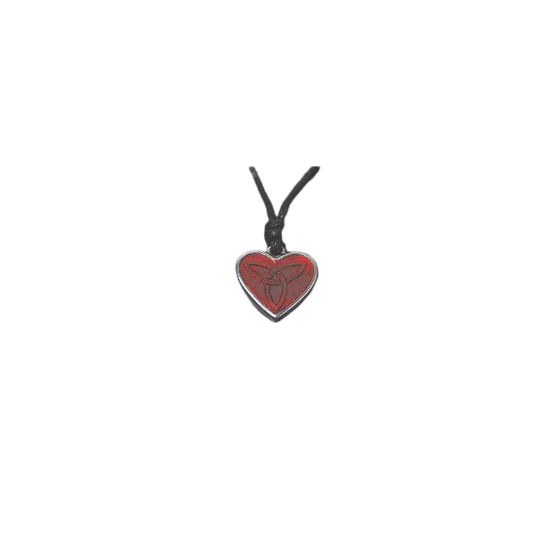 Triskele Red Heart Pewter Pendant
