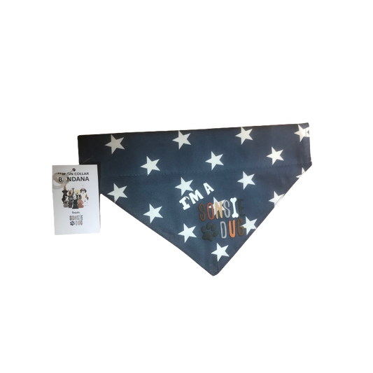 "I'm a Sonsie Dug" Bandana - Grey Stars