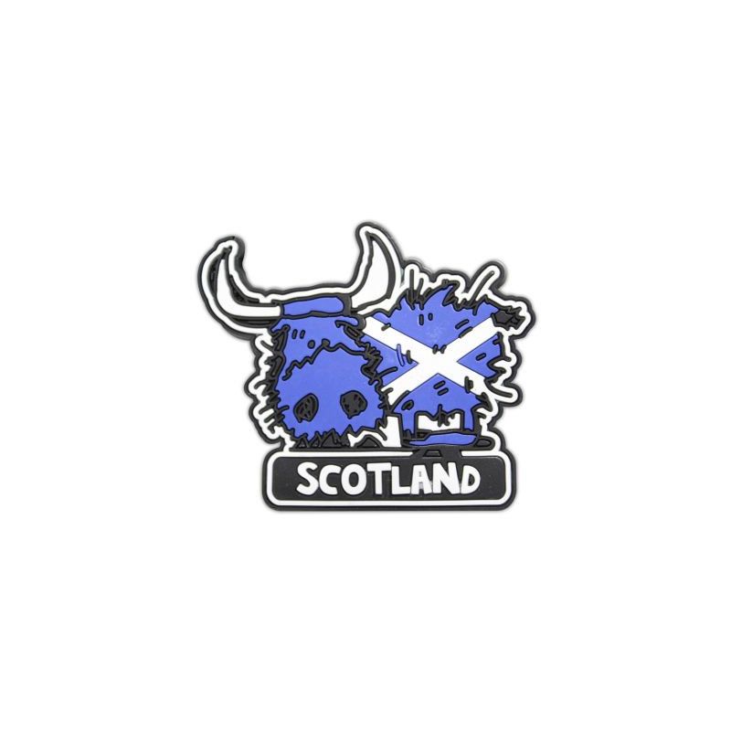 Scottish Saltire Cow Magnet