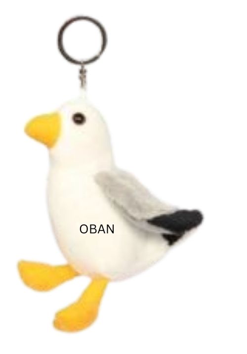 Flappy Fred - Small Soft Seagull Keyring - Oban - Eco Alive™