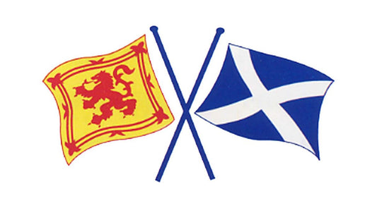 Cross Flag Car Sticker Saltire / Lion Rampant