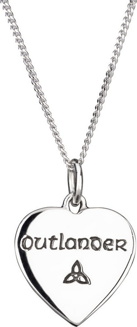 Outlander Heart Celtic Necklace crafted from 925 Sterling Silver