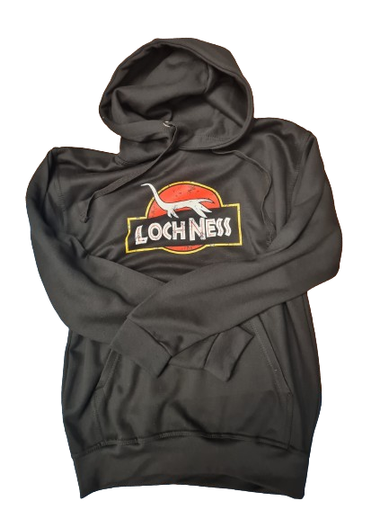 Nessie Dinosaur Black Hoodie - Size XXL