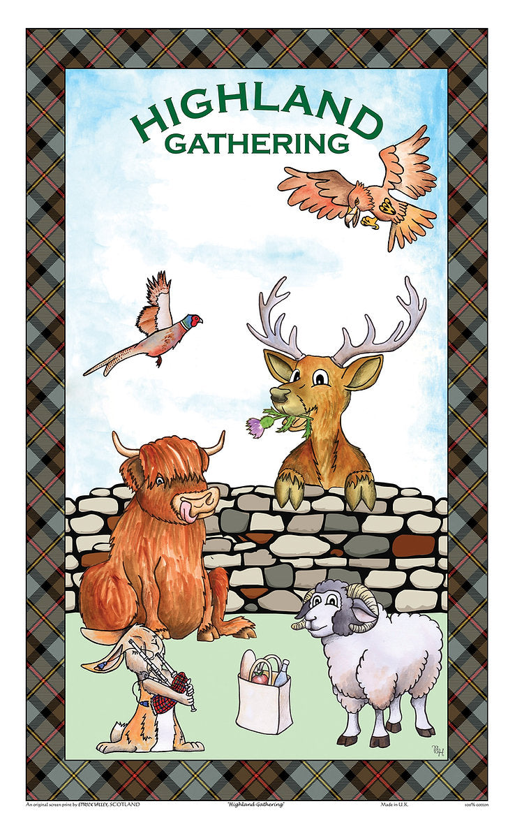 Highland Gathering Tea Towel