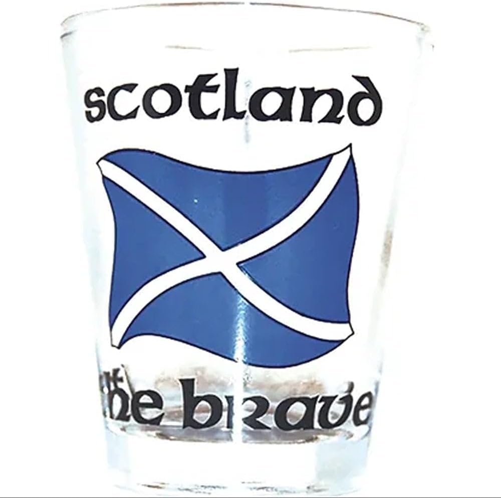 Saltire 'Scotland the Brave' Shotglass