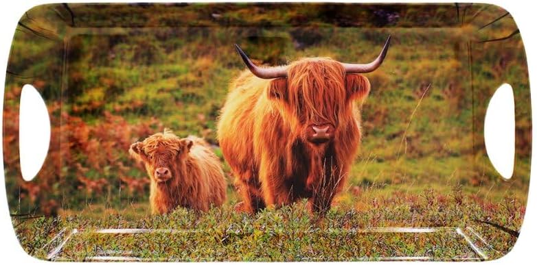 Highland Cow & Calf Medium Serving Tray