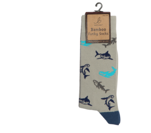 Mens Funky Bamboo Socks - Shark