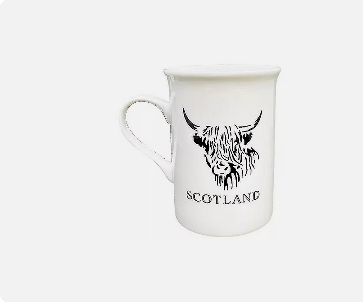 Highland Coo Porecelain Mug