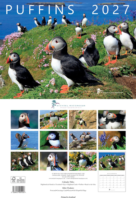 Michael Macgregor Puffins 2027 Calendar