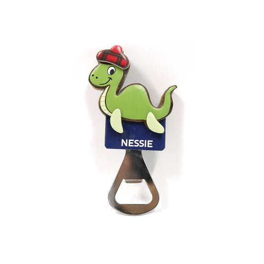 WOODEN NESSIE BOTTLE OPENER MAGNET
