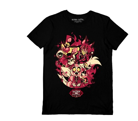 HAZBIN HOTEL (HOTEL MEMBER) BLACK UNISEX T-SHIRT Medium