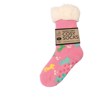 Childs Sherpa Socks - Unicorn