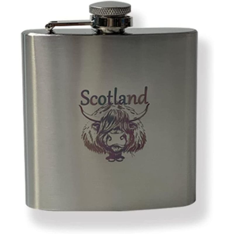 Scotland Highland Cow 6oz Hip Flask