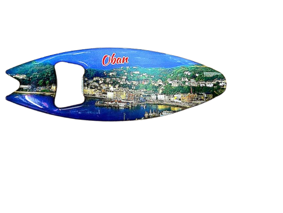 Oban Surfboard Bottle Opener Fridge Magnet