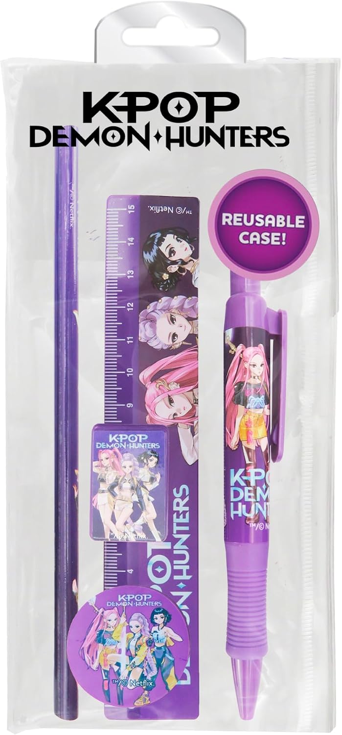 K Pop Demon Hunters 5 Piece Stationery Set