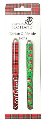 Twin Pack Scottish Pens (Tartan & Nessie)